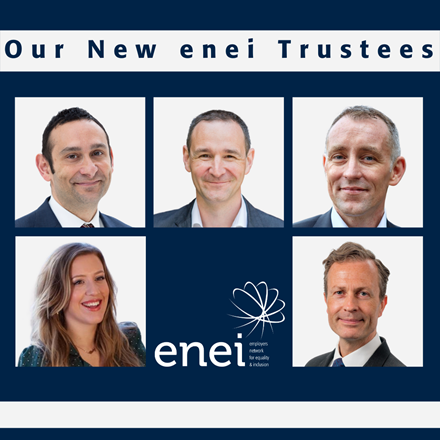 Headshots of enei's five trustees appointed in 2022.